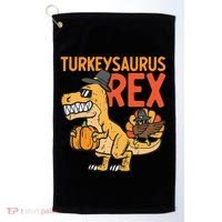 Turkeysaurus Rex Cute Funny Thanksgiving Dinosaur Golf Towel thumb 0