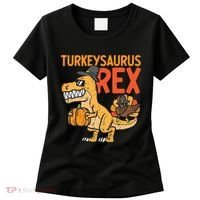 Turkeysaurus Rex Cute Funny Thanksgiving Dinosaur Women's T-Shirt thumb 0