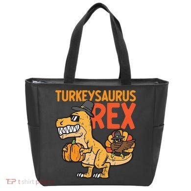 Turkeysaurus Rex Cute Funny Thanksgiving Dinosaur Tote Bag