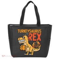 Turkeysaurus Rex Cute Funny Thanksgiving Dinosaur Tote Bag thumb 0