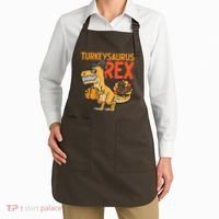 Turkeysaurus Rex Cute Funny Thanksgiving Dinosaur Apron thumb 2