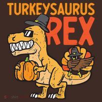 Turkeysaurus Rex Cute Funny Thanksgiving Dinosaur Apron thumb 3
