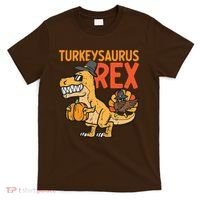Turkeysaurus Rex Cute Funny Thanksgiving Dinosaur T-Shirt thumb 0