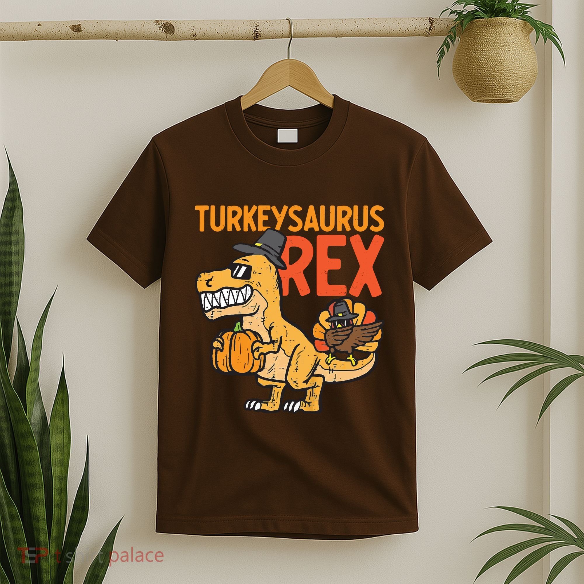 Turkeysaurus Rex Cute Funny Thanksgiving Dinosaur T-Shirt