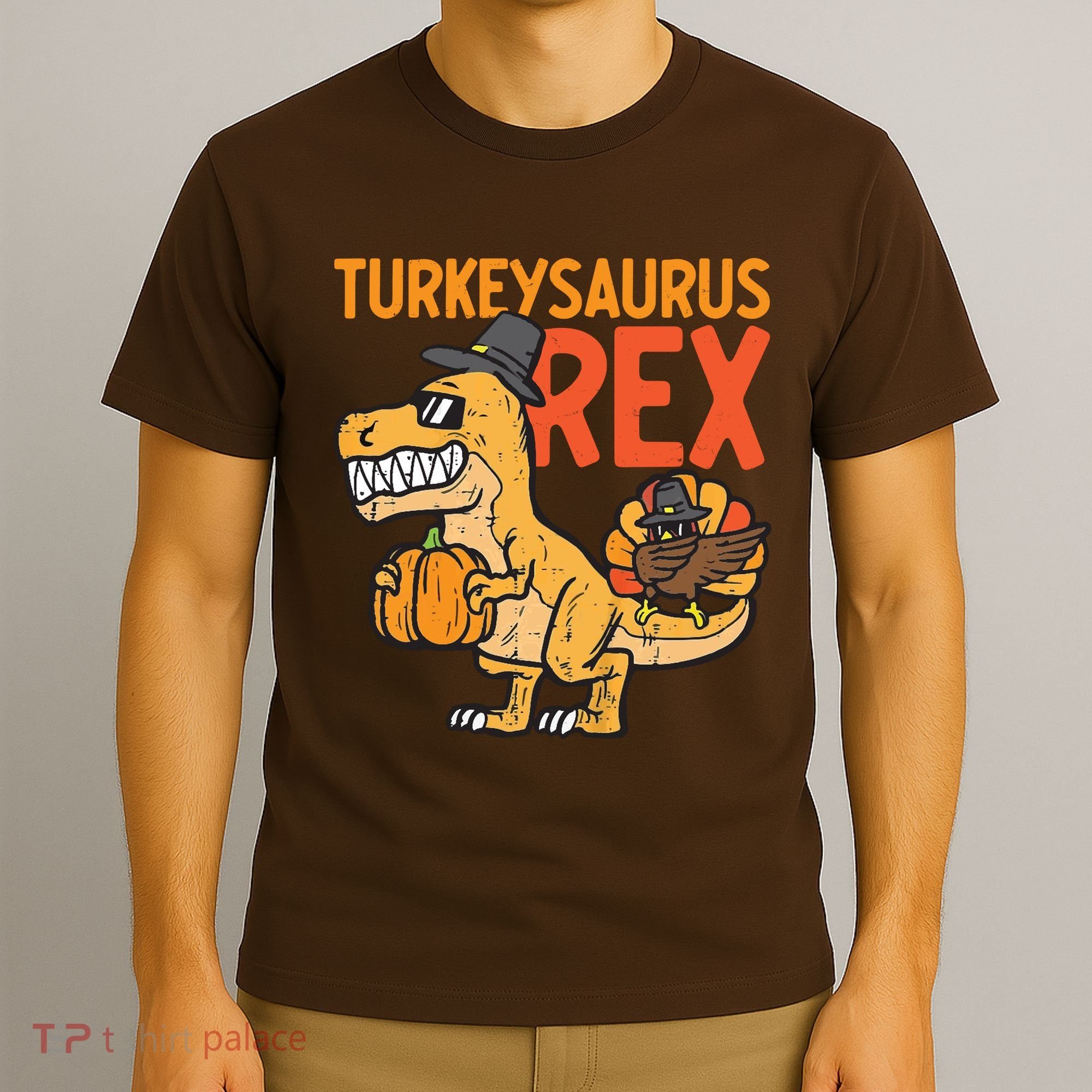 Turkeysaurus Rex Cute Funny Thanksgiving Dinosaur T-Shirt