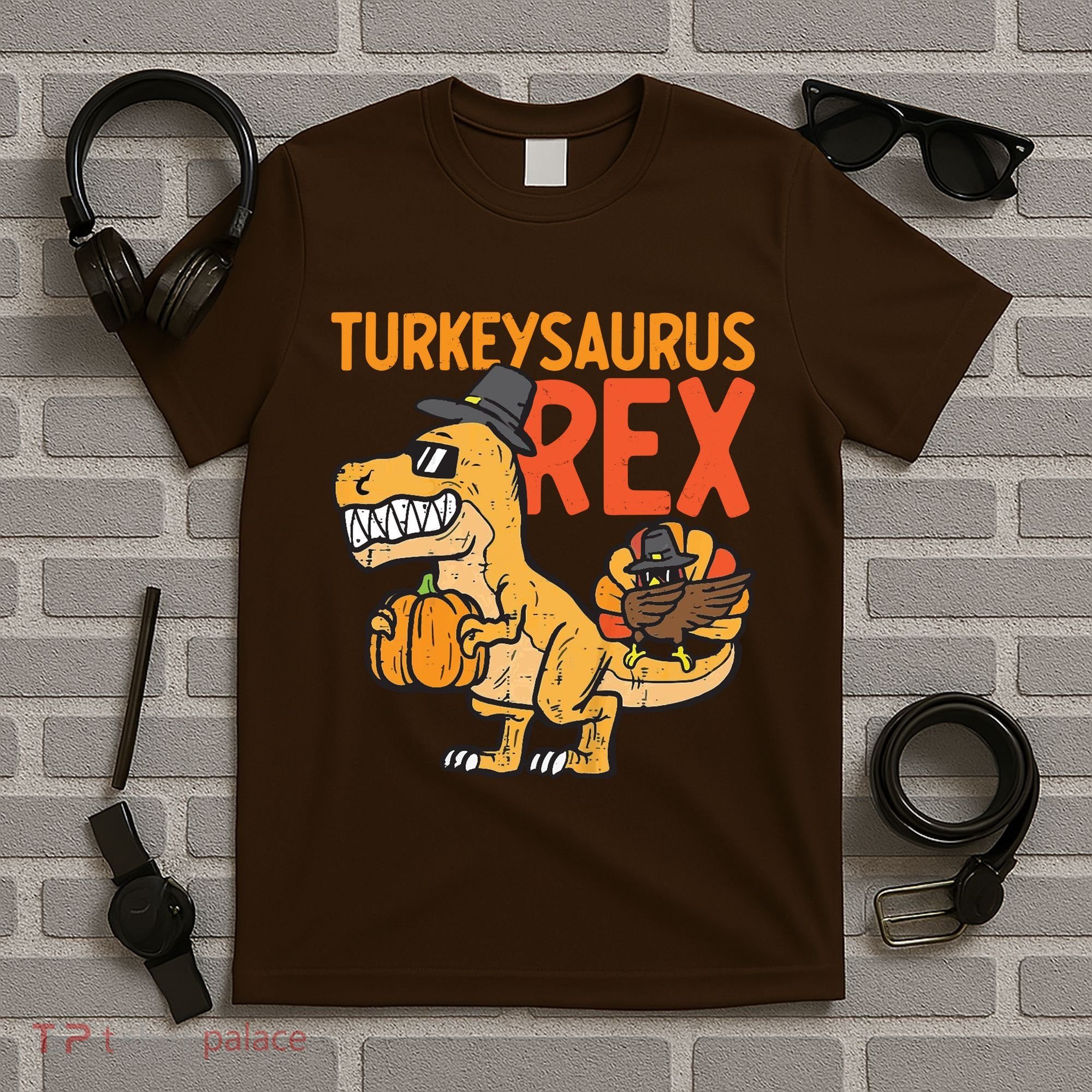 Turkeysaurus Rex Cute Funny Thanksgiving Dinosaur T-Shirt