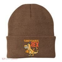 Turkeysaurus Rex Cute Funny Thanksgiving Dinosaur Beanie thumb 0