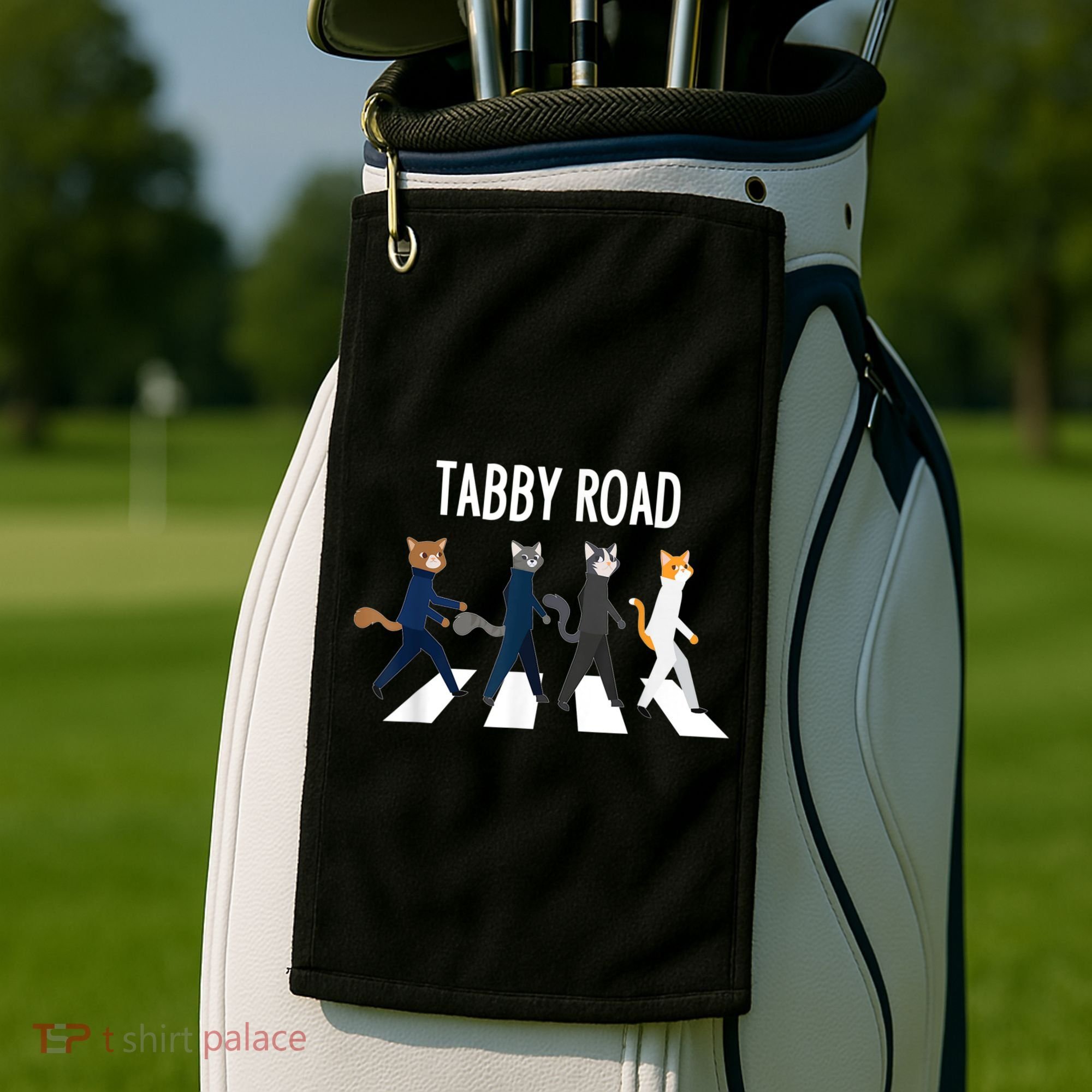 Tabby Road Cats Cat Lover Golf Towel