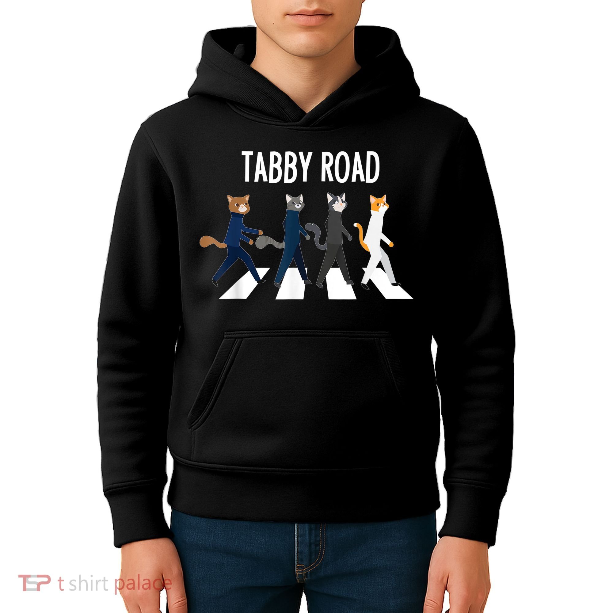 Tabby Road Cats Cat Lover Kids Hoodie