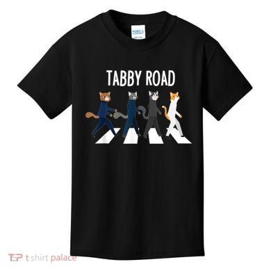 Tabby Road Cats Cat Lover Kids T-Shirt