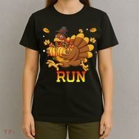Turkey Run Costume Thanksgiving Running Turkey Trot T-Shirt thumb 4