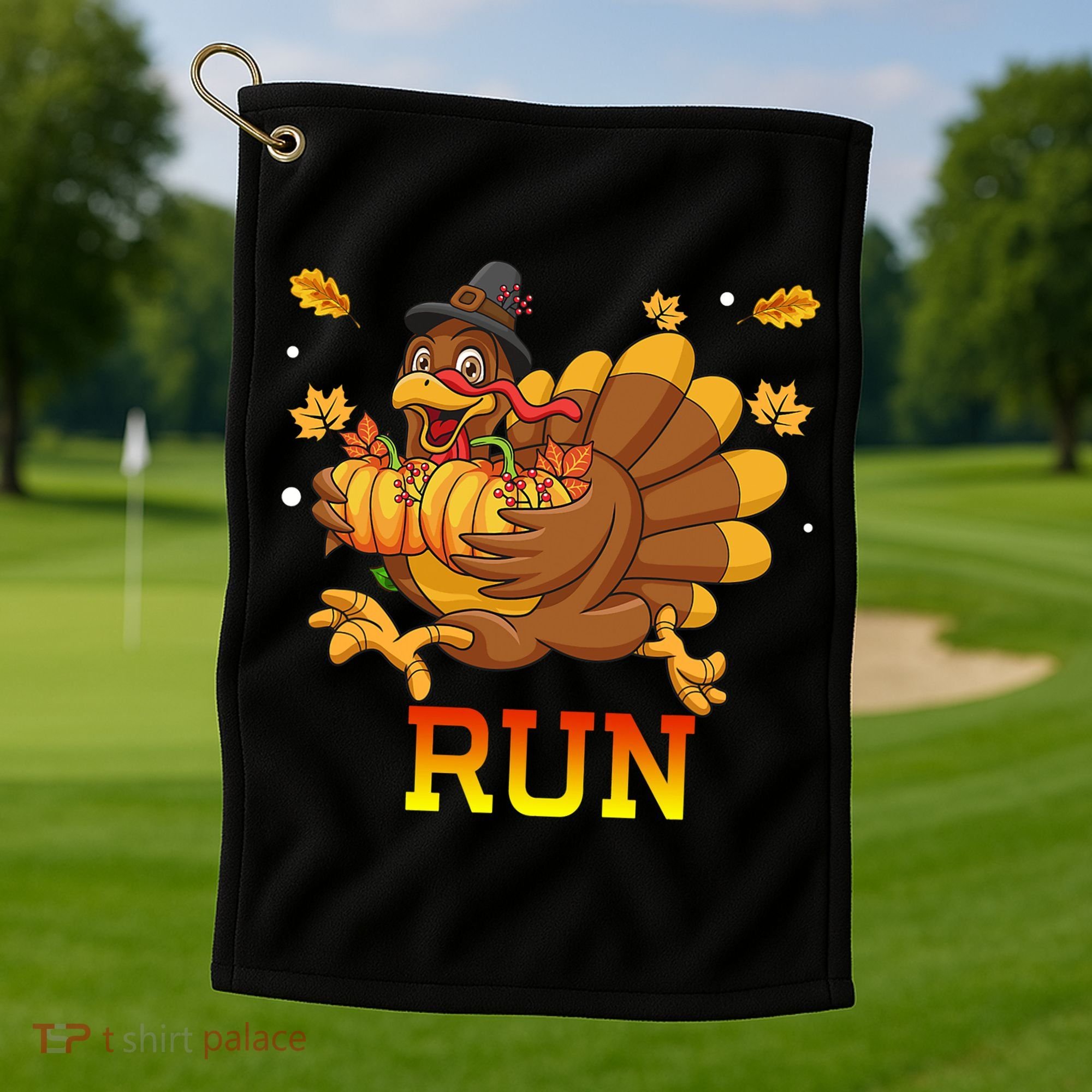 Turkey Run Costume Thanksgiving Running Turkey Trot Golf Towel