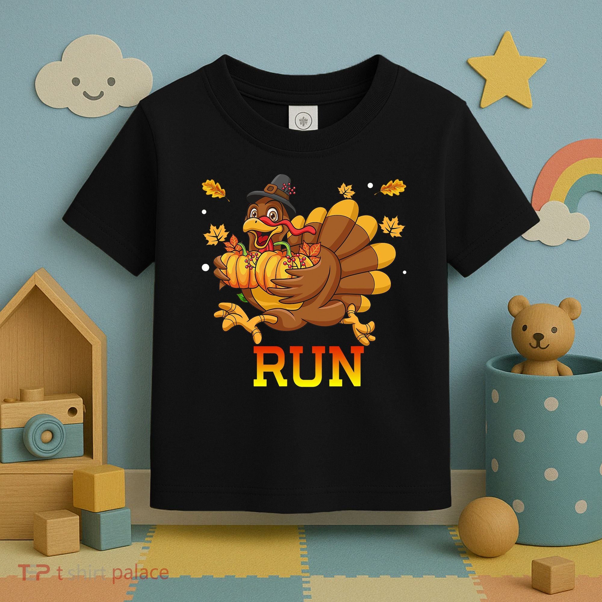 Turkey Run Costume Thanksgiving Running Turkey Trot Toddler T-Shirt