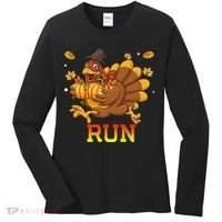 Turkey Run Costume Thanksgiving Running Turkey Trot Women's Long Sleeve Shirt thumb 0