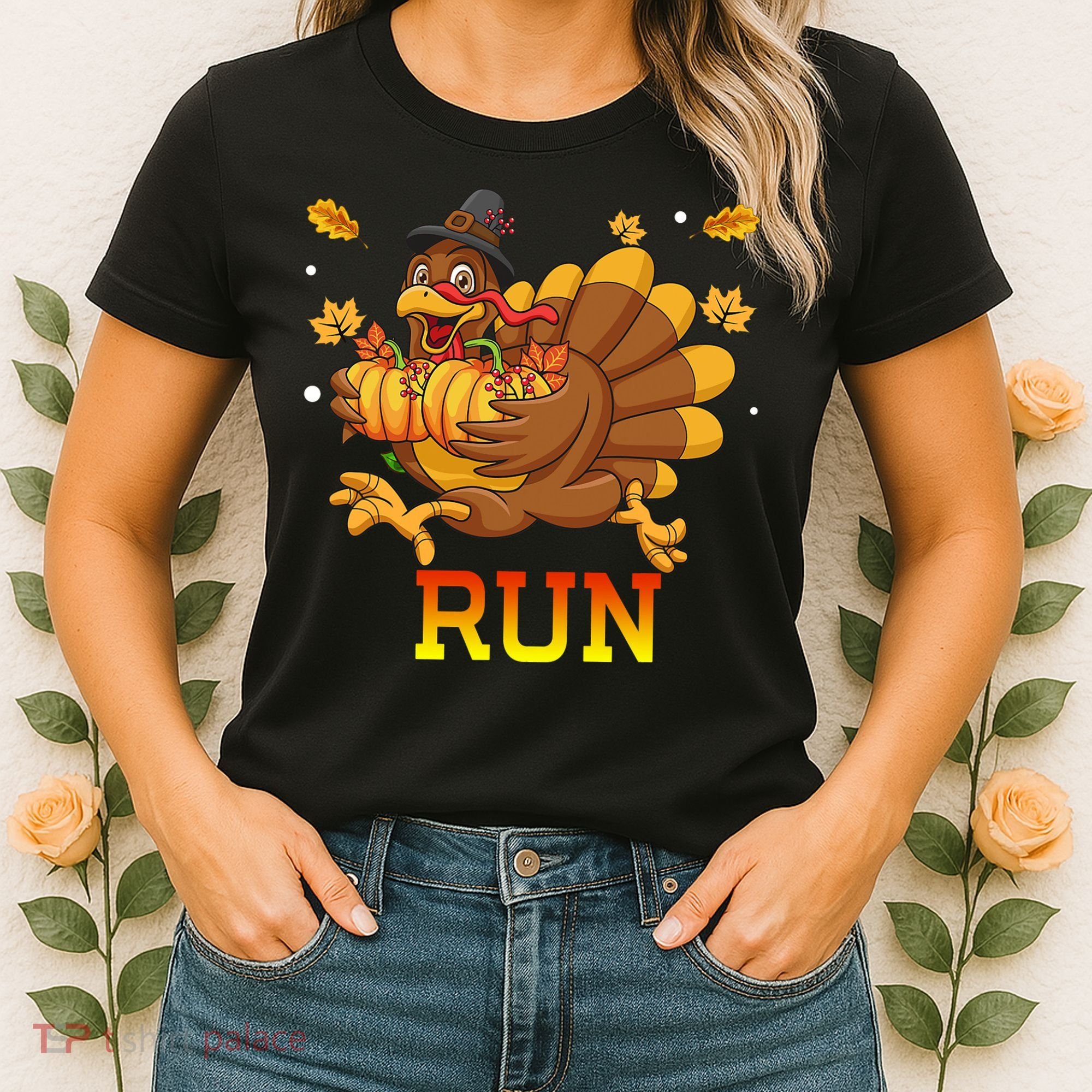 Turkey Run Costume Thanksgiving Running Turkey Trot Women's T-Shirt