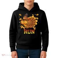 Turkey Run Costume Thanksgiving Running Turkey Trot Kids Hoodie thumb 4