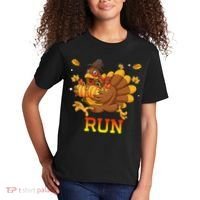 Turkey Run Costume Thanksgiving Running Turkey Trot Kids T-Shirt thumb 2