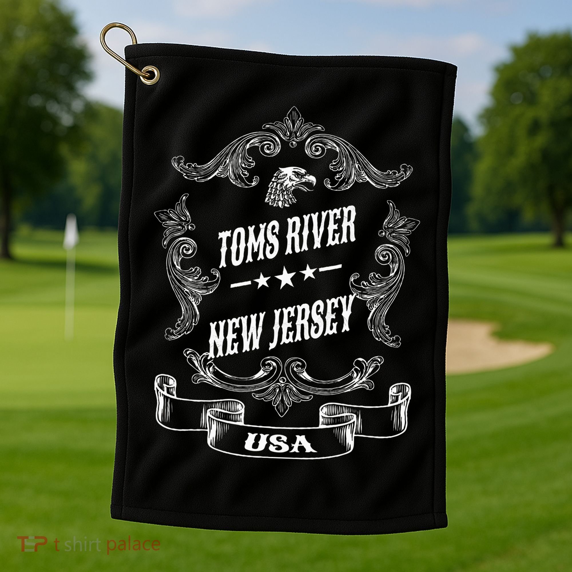 Toms River City New Jersey Golf Towel