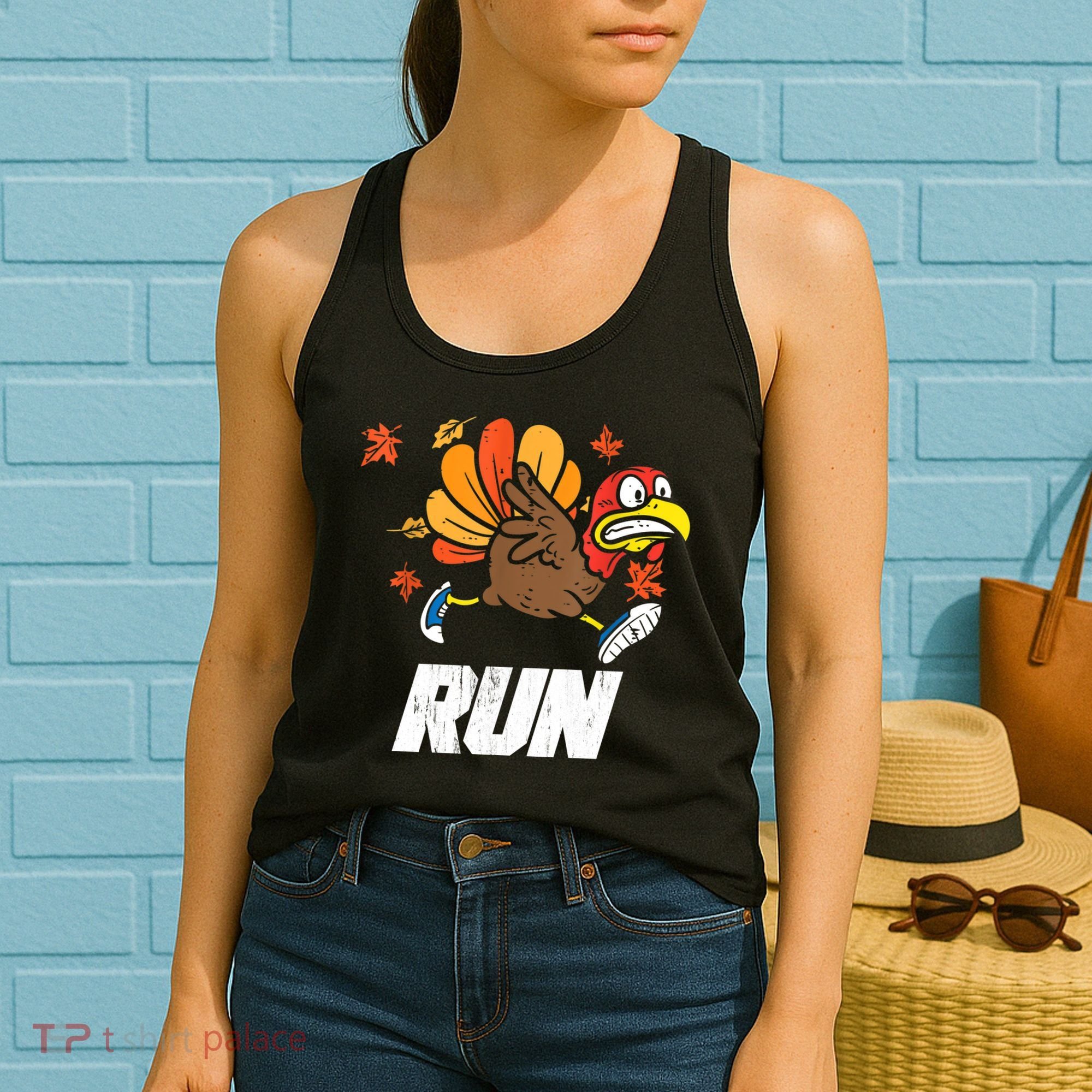 Turkey Run Costume Thanksgiving Running Turkey Trot Women's Tank Top