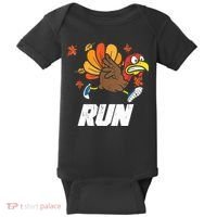 Turkey Run Costume Thanksgiving Running Turkey Trot Baby Bodysuit thumb 0
