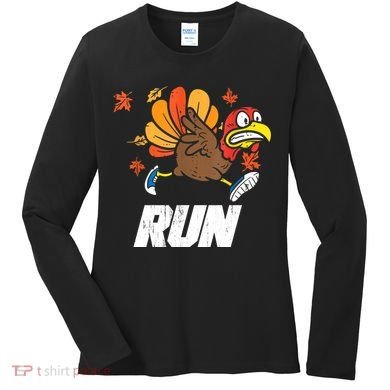 Turkey Run Costume Thanksgiving Running Turkey Trot Women's Long Sleeve Shirt