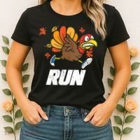 Turkey Run Costume Thanksgiving Running Turkey Trot Women's T-Shirt thumb 2