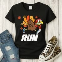 Turkey Run Costume Thanksgiving Running Turkey Trot Women's T-Shirt thumb 3
