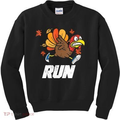 Turkey Run Costume Thanksgiving Running Turkey Trot Kids Sweatshirt