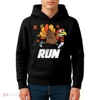 Turkey Run Costume Thanksgiving Running Turkey Trot Kids Hoodie thumb 4