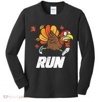 Turkey Run Costume Thanksgiving Running Turkey Trot Kids Long Sleeve Shirt thumb 0