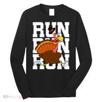 Turkey Run Costume Thanksgiving Running Turkey Trot Long Sleeve Shirt thumb 0