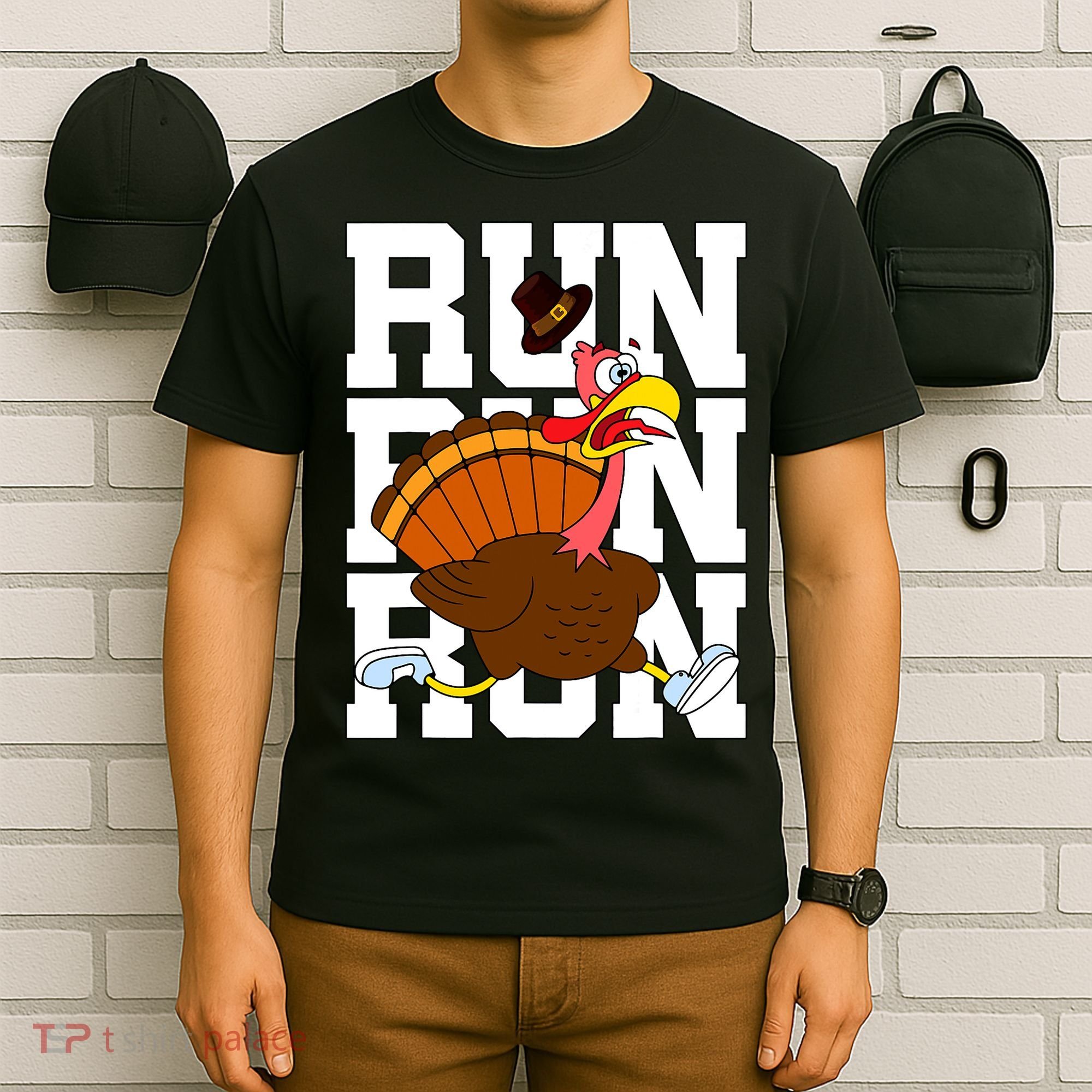 Turkey Run Costume Thanksgiving Running Turkey Trot T-Shirt