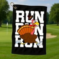 Turkey Run Costume Thanksgiving Running Turkey Trot Golf Towel thumb 1