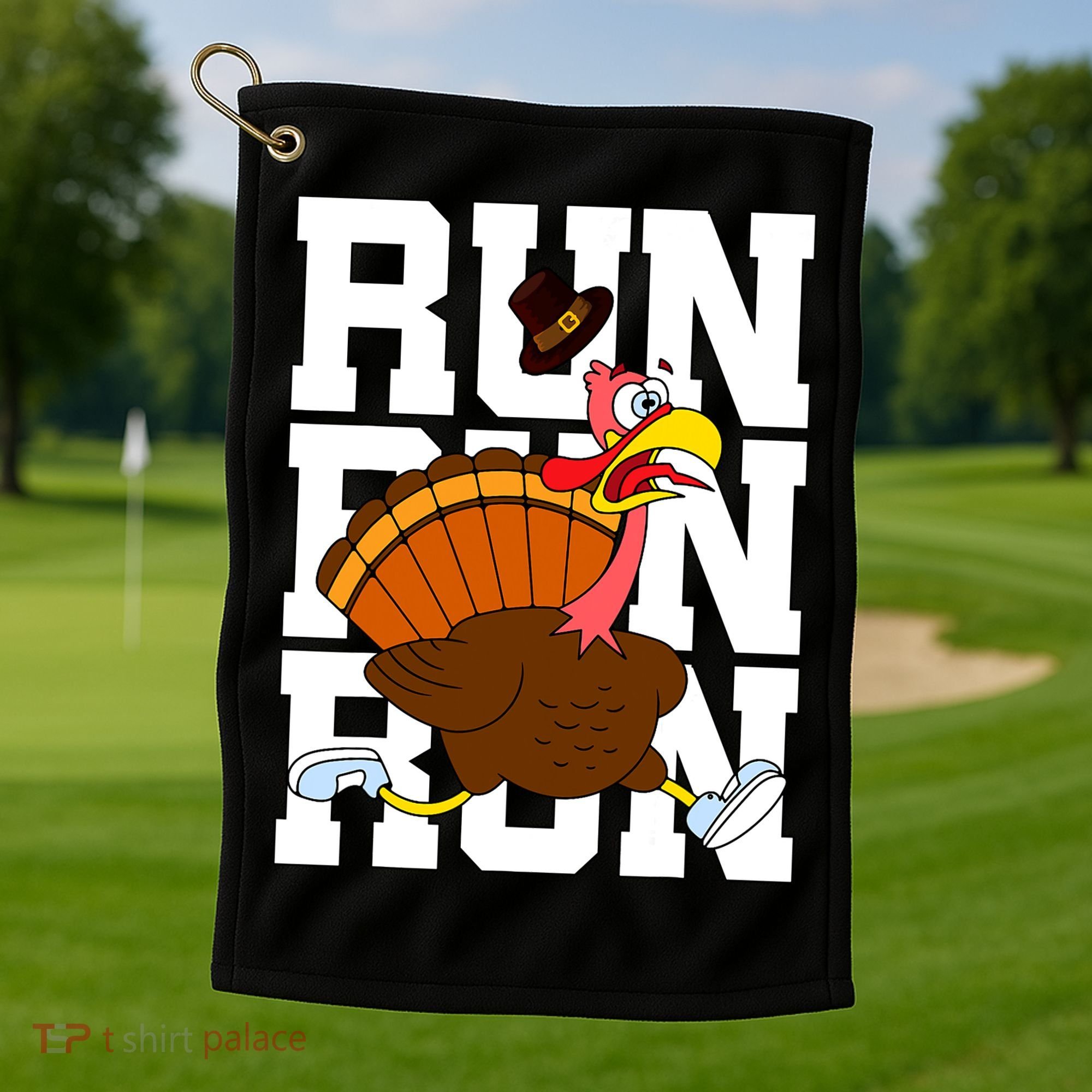 Turkey Run Costume Thanksgiving Running Turkey Trot Golf Towel