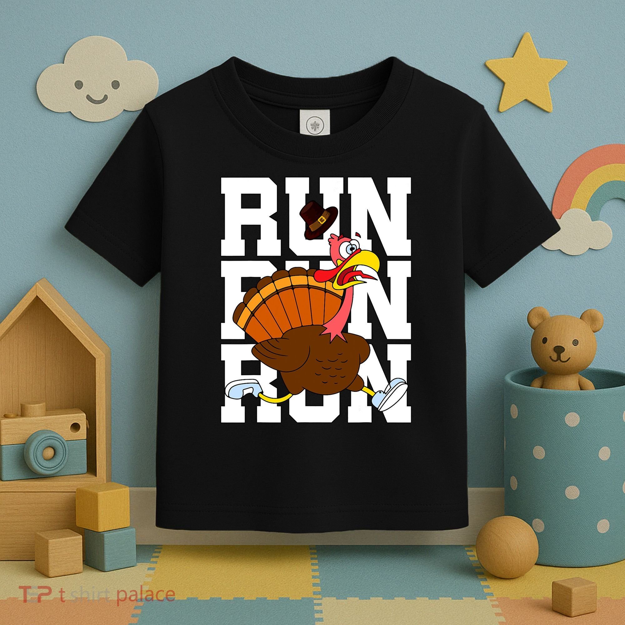 Turkey Run Costume Thanksgiving Running Turkey Trot Toddler T-Shirt