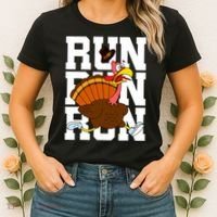 Turkey Run Costume Thanksgiving Running Turkey Trot Women's T-Shirt thumb 2