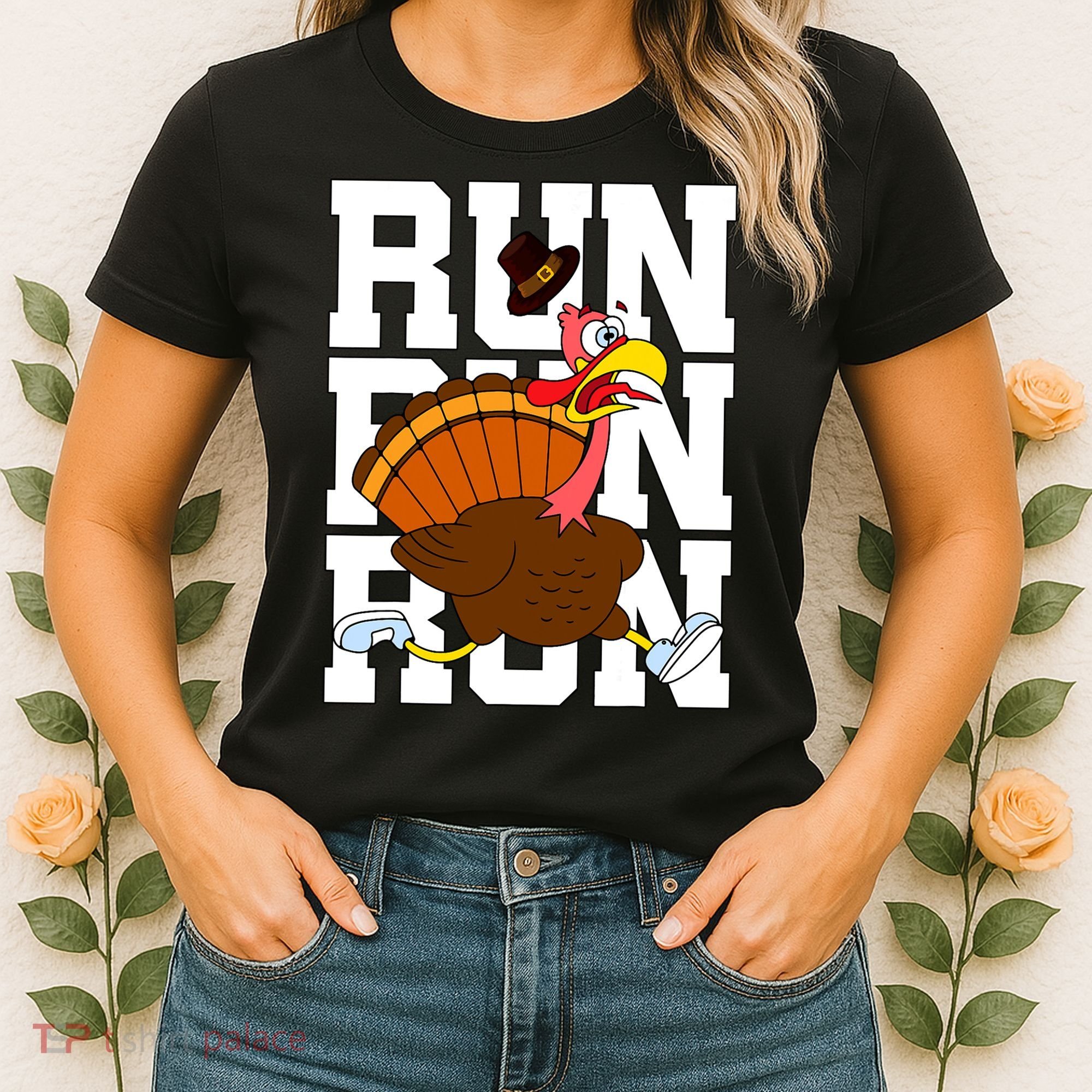 Turkey Run Costume Thanksgiving Running Turkey Trot Women's T-Shirt