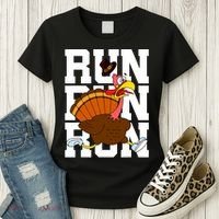 Turkey Run Costume Thanksgiving Running Turkey Trot Women's T-Shirt thumb 3