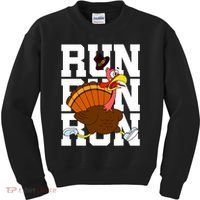 Turkey Run Costume Thanksgiving Running Turkey Trot Kids Sweatshirt thumb 0