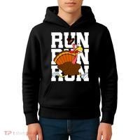 Turkey Run Costume Thanksgiving Running Turkey Trot Kids Hoodie thumb 4