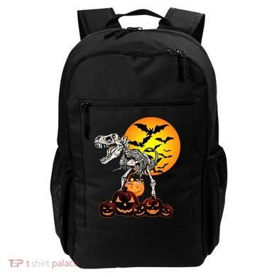 T Rex Dinosaur Skeleton Scary Halloween Pumpkin Gift Backpack