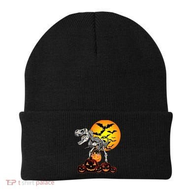 T Rex Dinosaur Skeleton Scary Halloween Pumpkin Gift Beanie