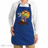 T Rex Dinosaur Skeleton Scary Halloween Pumpkin Gift Apron thumb 2