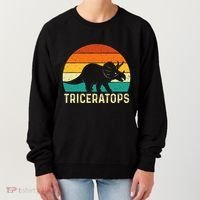 Triceratops Retro Dinosaur Lover Paleontologist Women's Sweatshirt thumb 0