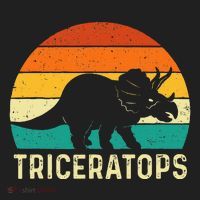 Triceratops Retro Dinosaur Lover Paleontologist Women's Sweatshirt thumb 2