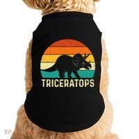 Triceratops Retro Dinosaur Lover Paleontologist Doggie Tank thumb 0