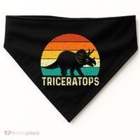 Triceratops Retro Dinosaur Lover Paleontologist USA-Made Doggie Bandana thumb 0