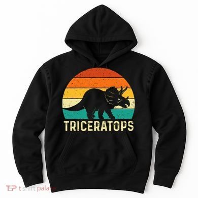 Triceratops Retro Dinosaur Lover Paleontologist Hoodie