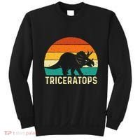 Triceratops Retro Dinosaur Lover Paleontologist Sweatshirt thumb 0