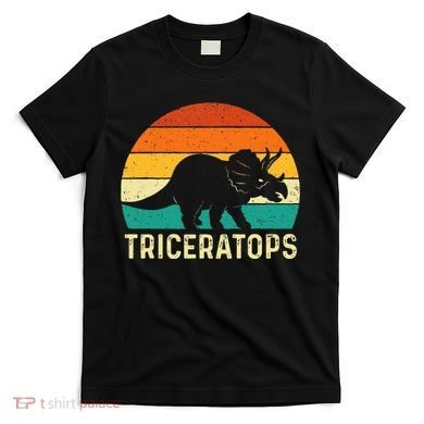 Triceratops Retro Dinosaur Lover Paleontologist T-Shirt
